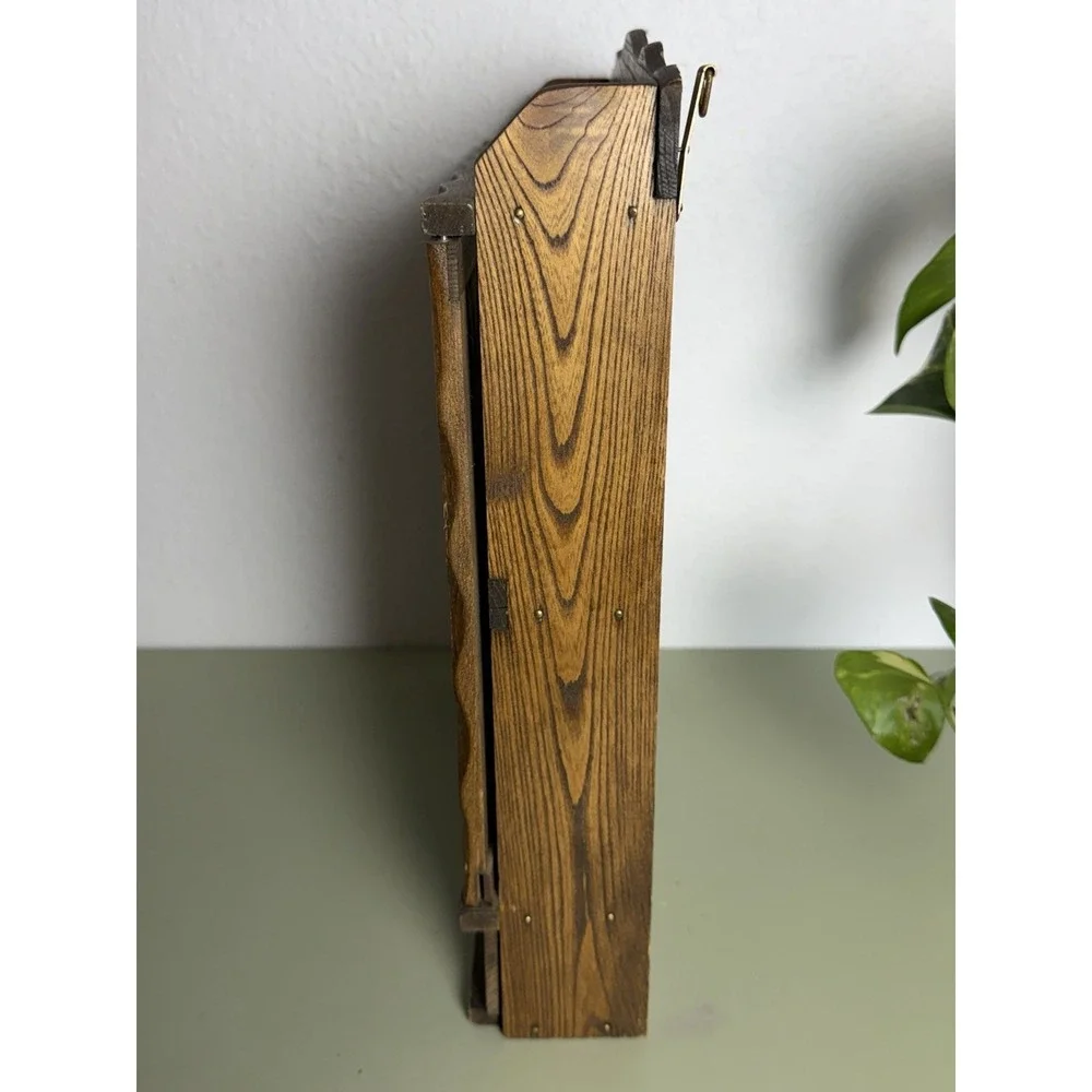 Vintage‎ Japan Wood Spice Cabinet Wall Rack Glass Jars Drawers Apothecary MCM